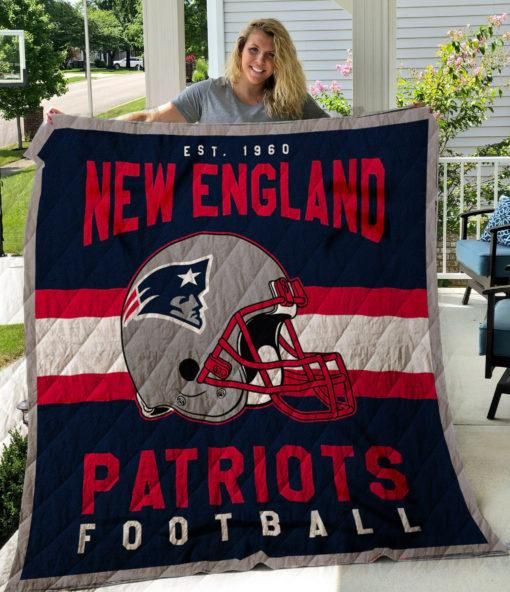 New England Patriots Quilt Blanket 04 New England Patriots Quilt Blanket 04