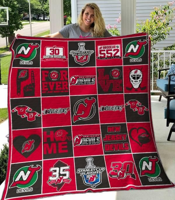 New Jersey Devils Quilt Blanket 02 New Jersey Devils Quilt Blanket 02