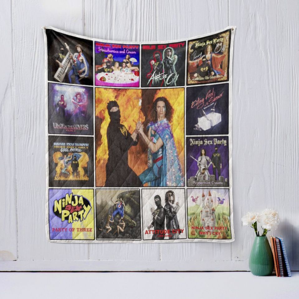 Ninja Sex Party Quilt Blanket Ninja Sex Party Quilt Blanket