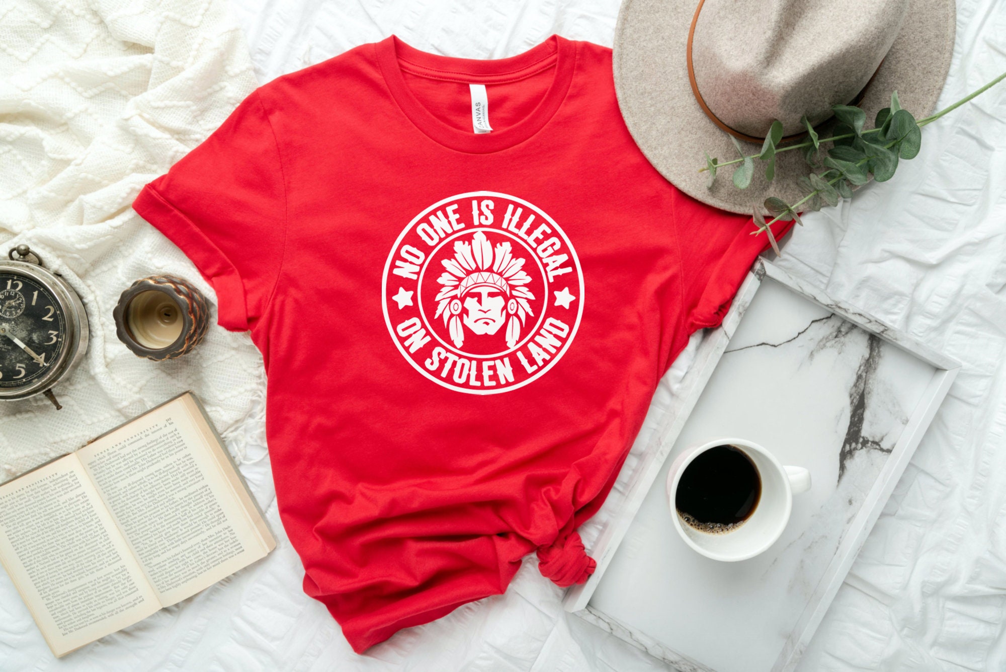 No One Is Illegal On Stolen Land Native American Unisex T-Shirt No One Is Illegal On Stolen Land Native American Unisex T-Shirt
