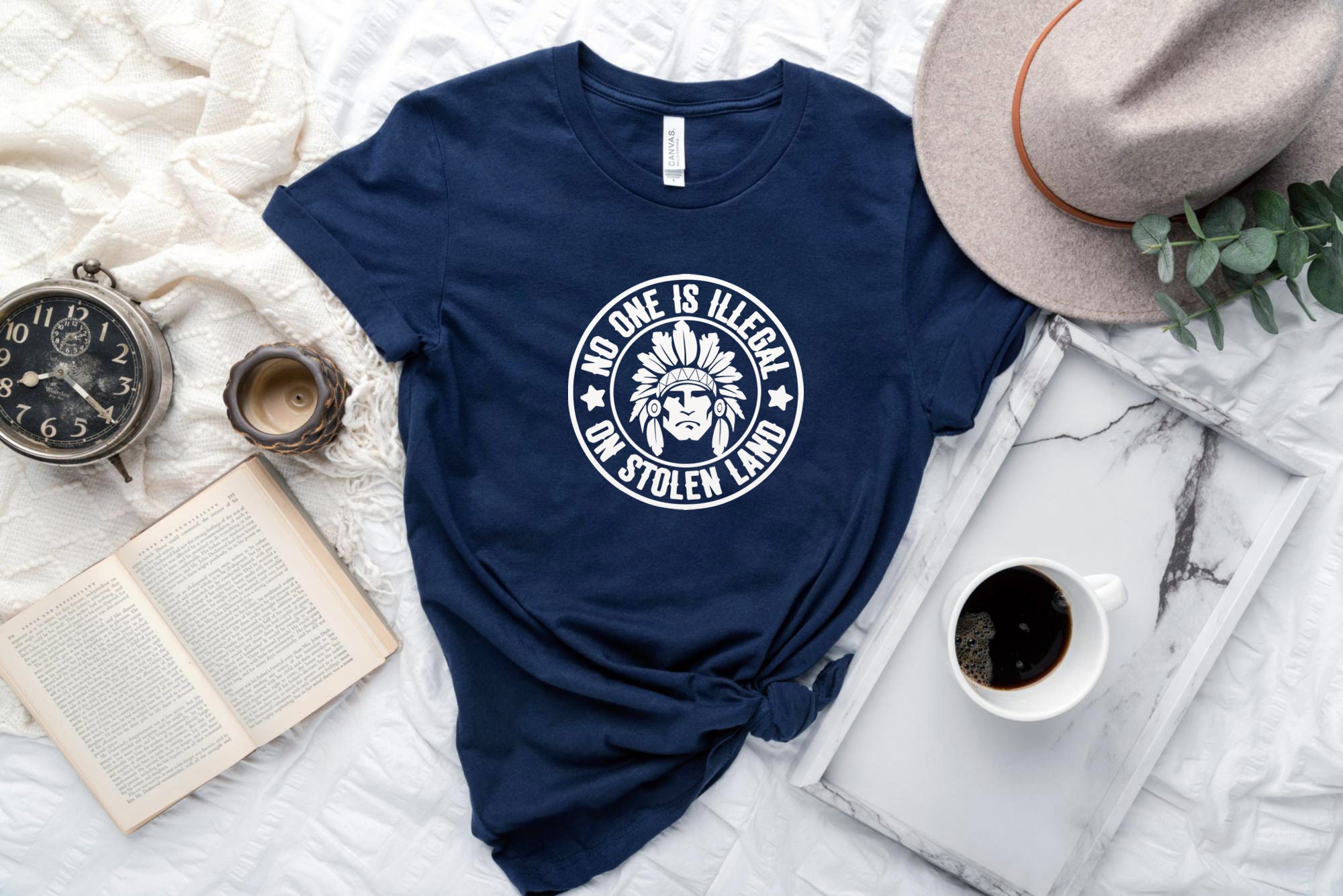 No One Is Illegal On Stolen Land Native American Unisex T-Shirt No One Is Illegal On Stolen Land Native American Unisex T-Shirt