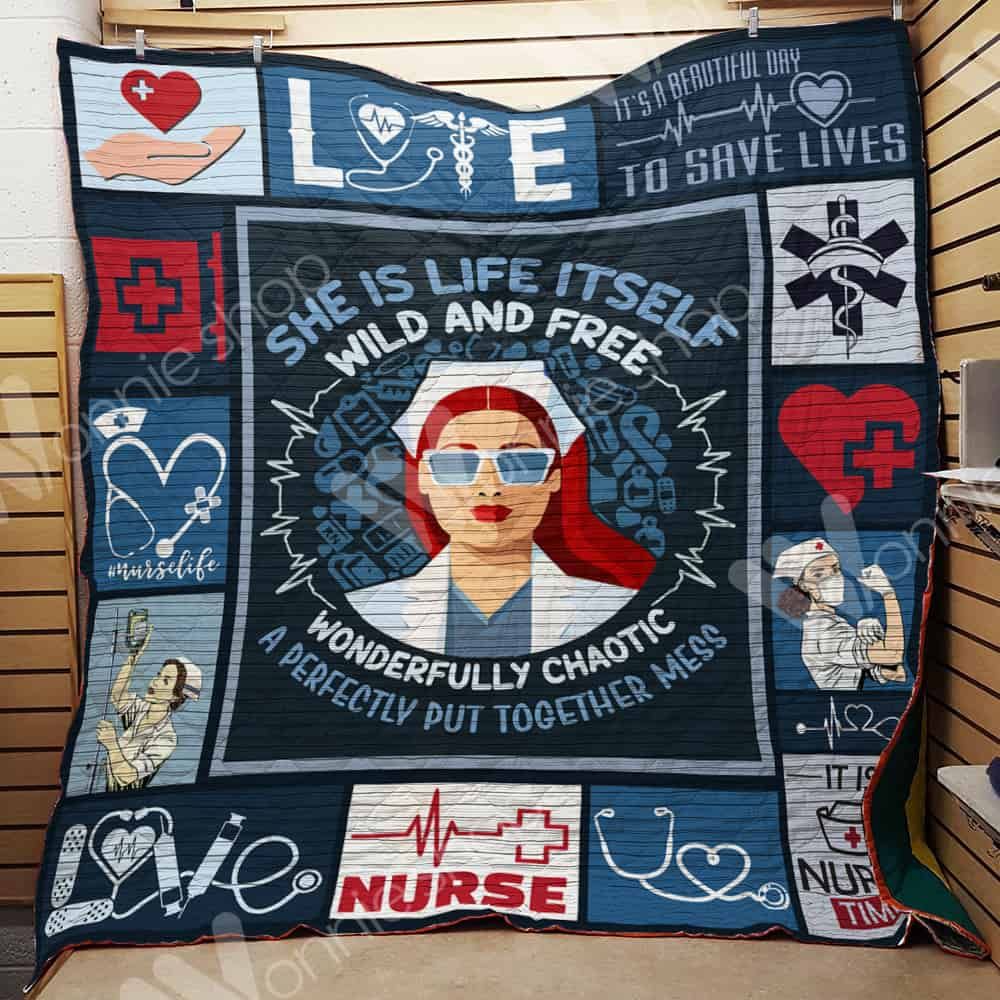 Nurse She Is Life Itself Wonderfully Chaotic Quilt Blanket Great Customized Gifts For Perfect Gifts For Nurse Nurse She Is Life Itself Wonderfully Chaotic Quilt Blanket Great Customized Gifts For Perfect Gifts For Nurse
