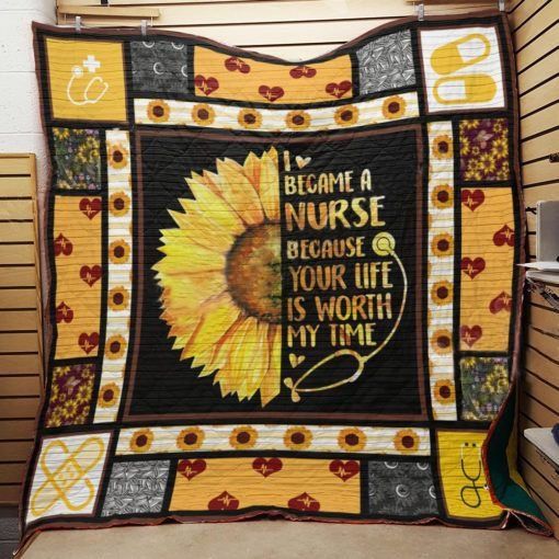 Nurse Sunflower Stethoscopes I Became A Nurse Quilt Blanket Great Customized Gifts For Perfect Gifts For Nurse Nurse Sunflower Stethoscopes I Became A Nurse Quilt Blanket Great Customized Gifts For Perfect Gifts For Nurse