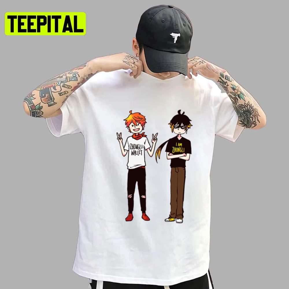 Olorful Design Zhongli's Wallet Unisex T-Shirt Olorful Design Zhongli's Wallet Unisex T-Shirt