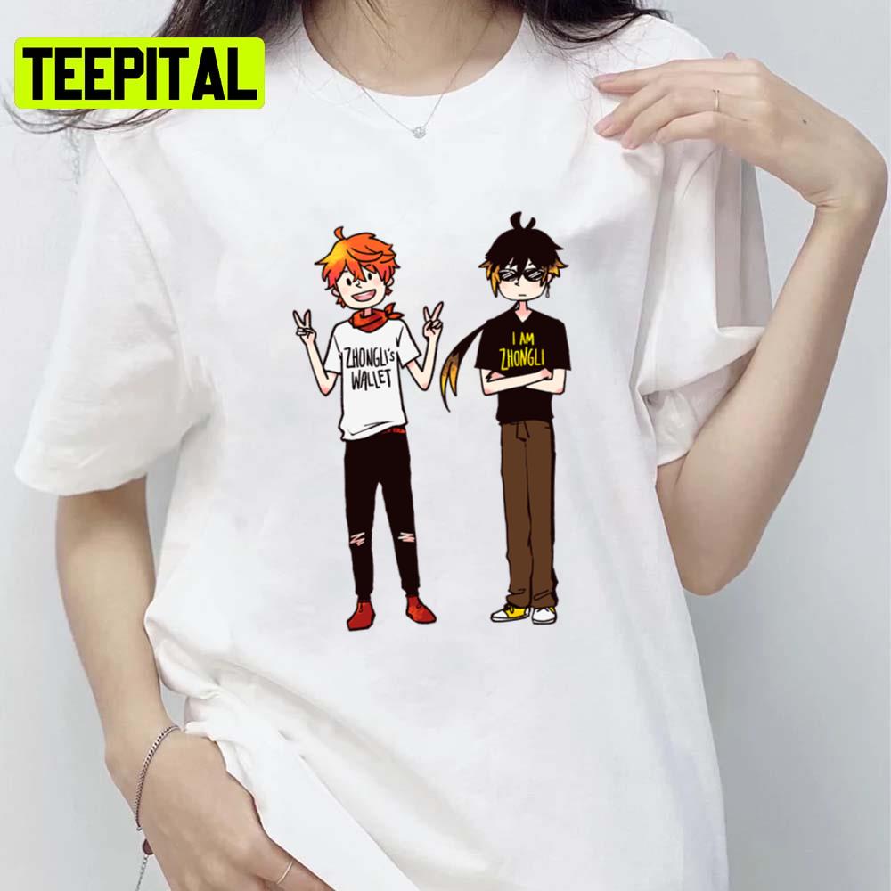 Olorful Design Zhongli's Wallet Unisex T-Shirt Olorful Design Zhongli's Wallet Unisex T-Shirt