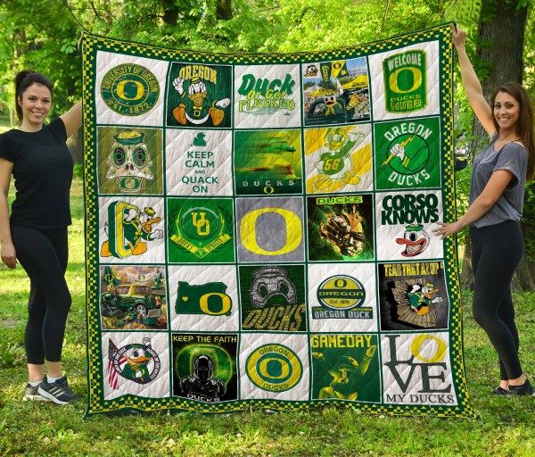 Oregon Duck Quilt Blanket Fan Made Oregon Duck Quilt Blanket Fan Made