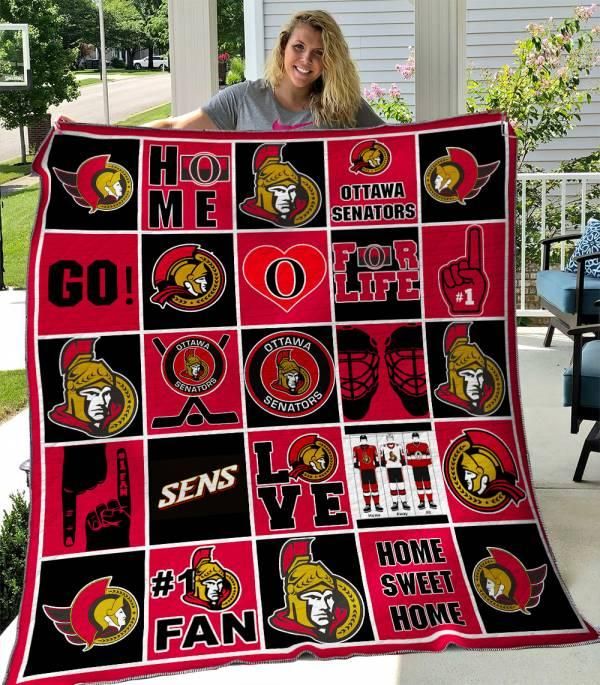 Ottawa Senators Quilt Blanket 03 Ottawa Senators Quilt Blanket 03