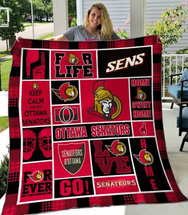 Ottawa Senators Quilt Blanket 04 Ottawa Senators Quilt Blanket 04