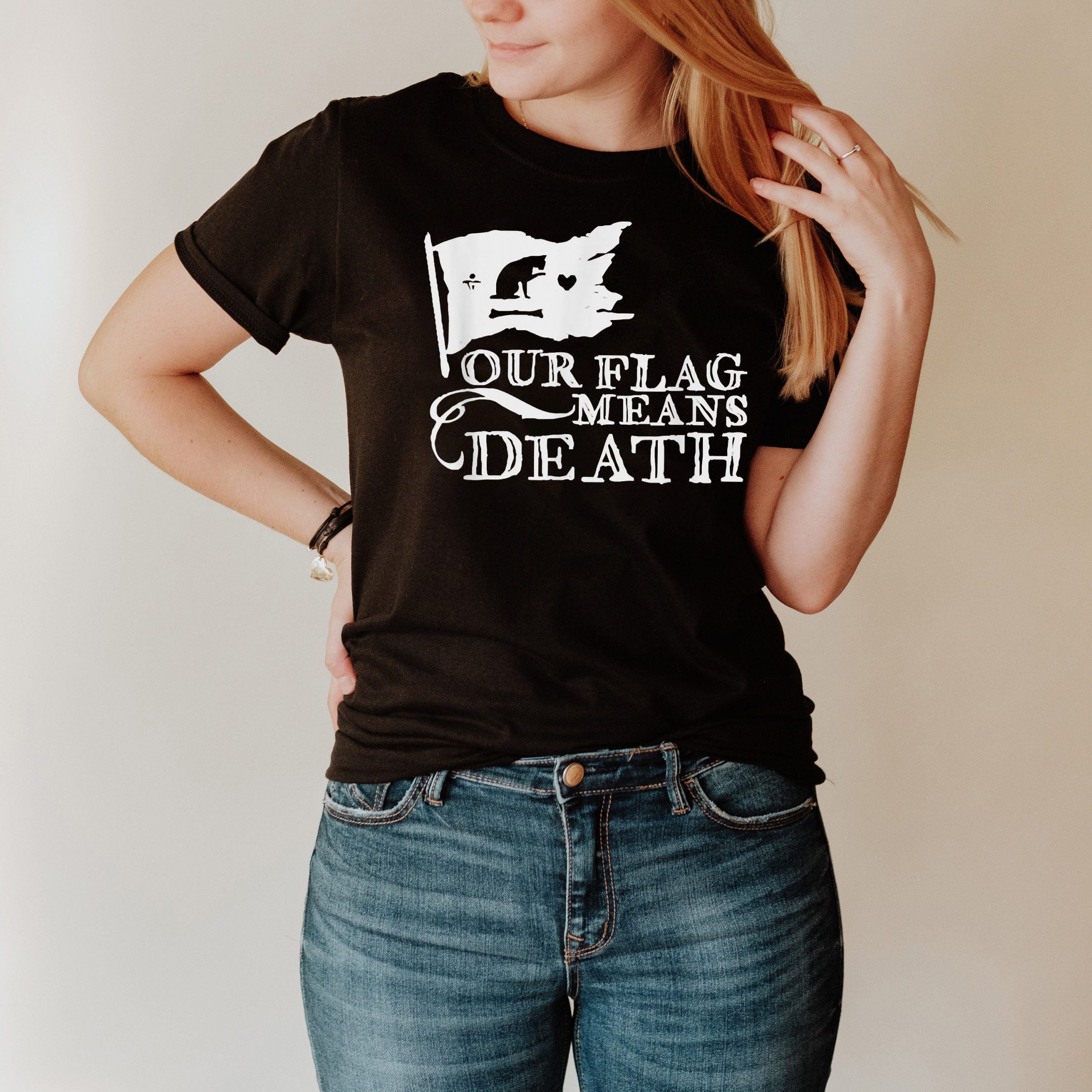 Our Flag Means Death Cat Crewneck Cat Lover Unisex T-Shirt Our Flag Means Death Cat Crewneck Cat Lover Unisex T-Shirt