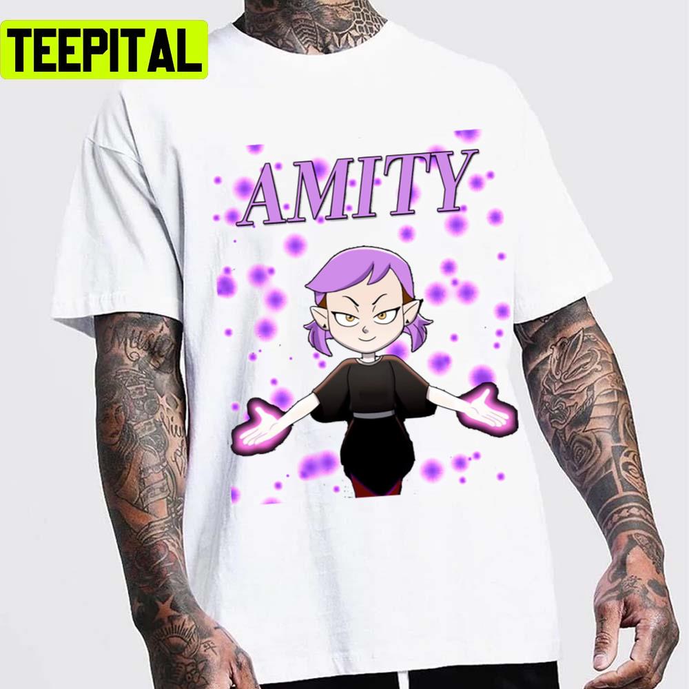 Owl House Season 2 Amity Purple Hair Unisex T-Shirt Owl House Season 2 Amity Purple Hair Unisex T-Shirt