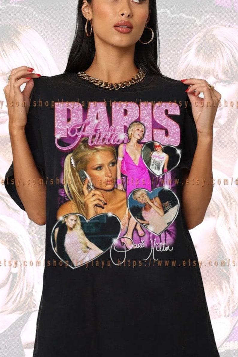 Paris Hilton Vintage 90s Retro Unisex T-Shirt Paris Hilton Vintage 90s Retro Unisex T-Shirt
