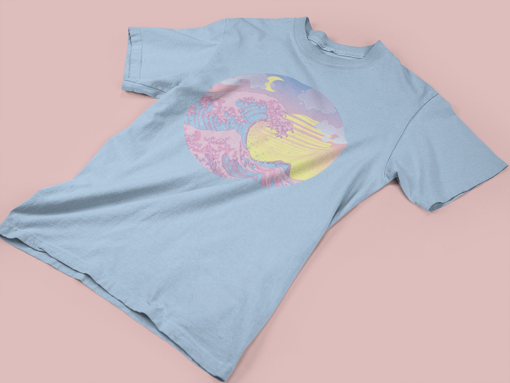 Pastel Goth Japanese Wave Art Unisex T-Shirt Pastel Goth Japanese Wave Art Unisex T-Shirt