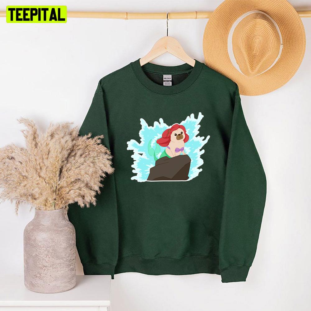 Paw The Little Mer-Pug Unisex Sweatshirt Paw The Little Mer-Pug Unisex Sweatshirt