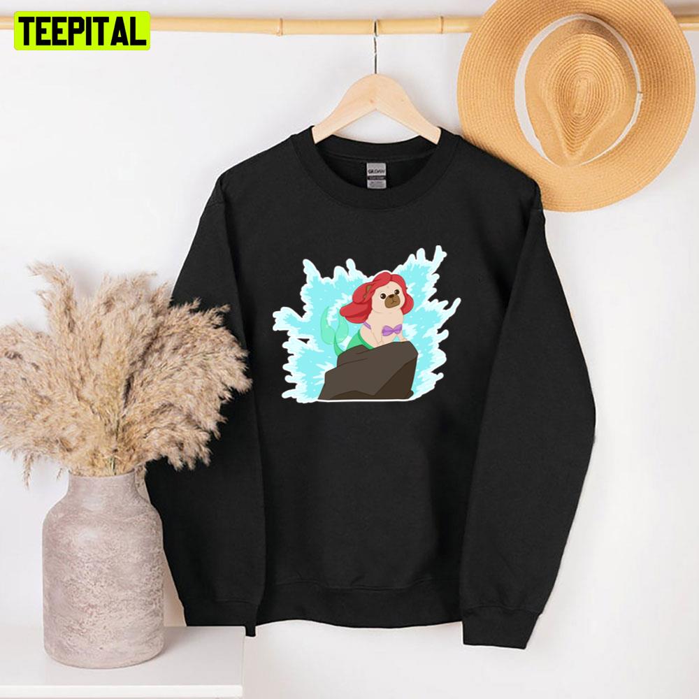 Paw The Little Mer-Pug Unisex Sweatshirt Paw The Little Mer-Pug Unisex Sweatshirt