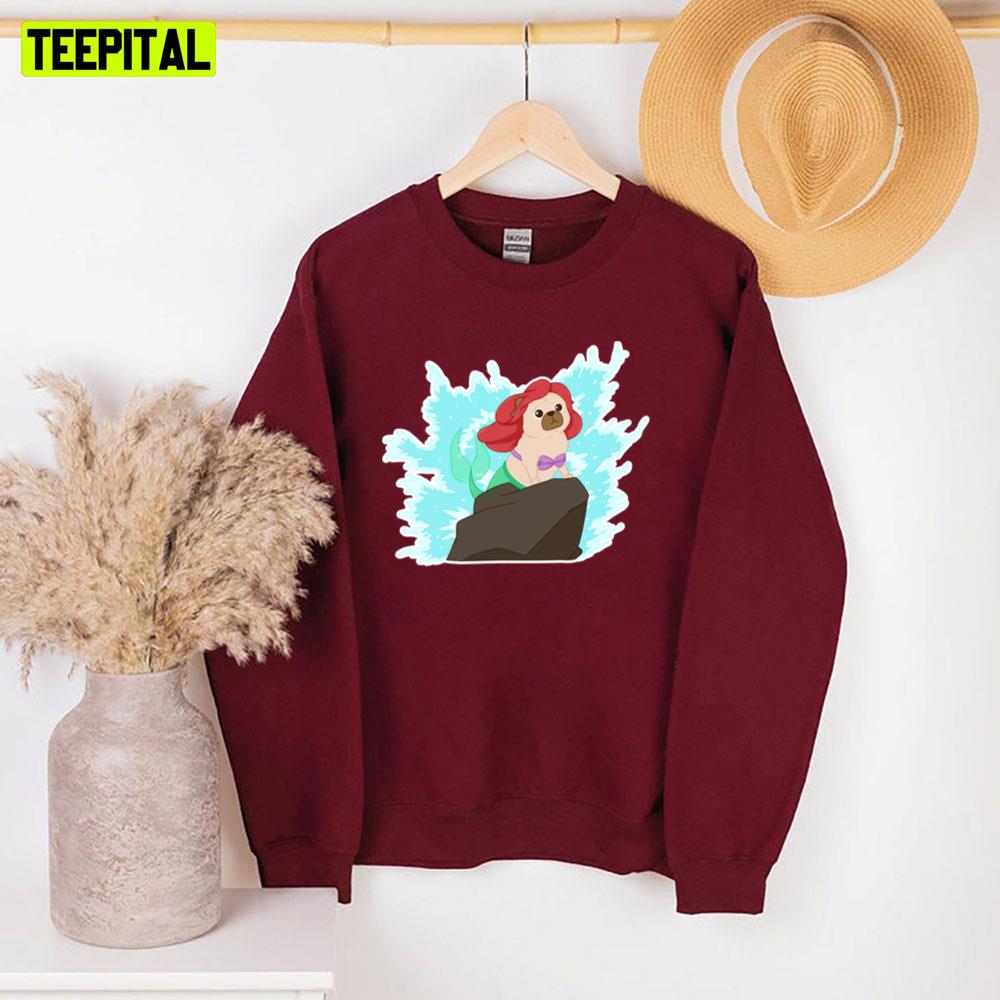 Paw The Little Mer-Pug Unisex Sweatshirt Paw The Little Mer-Pug Unisex Sweatshirt