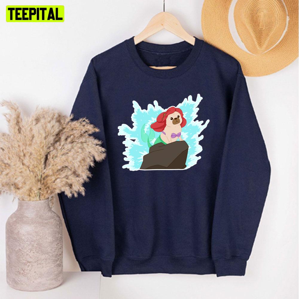 Paw The Little Mer-Pug Unisex Sweatshirt Paw The Little Mer-Pug Unisex Sweatshirt