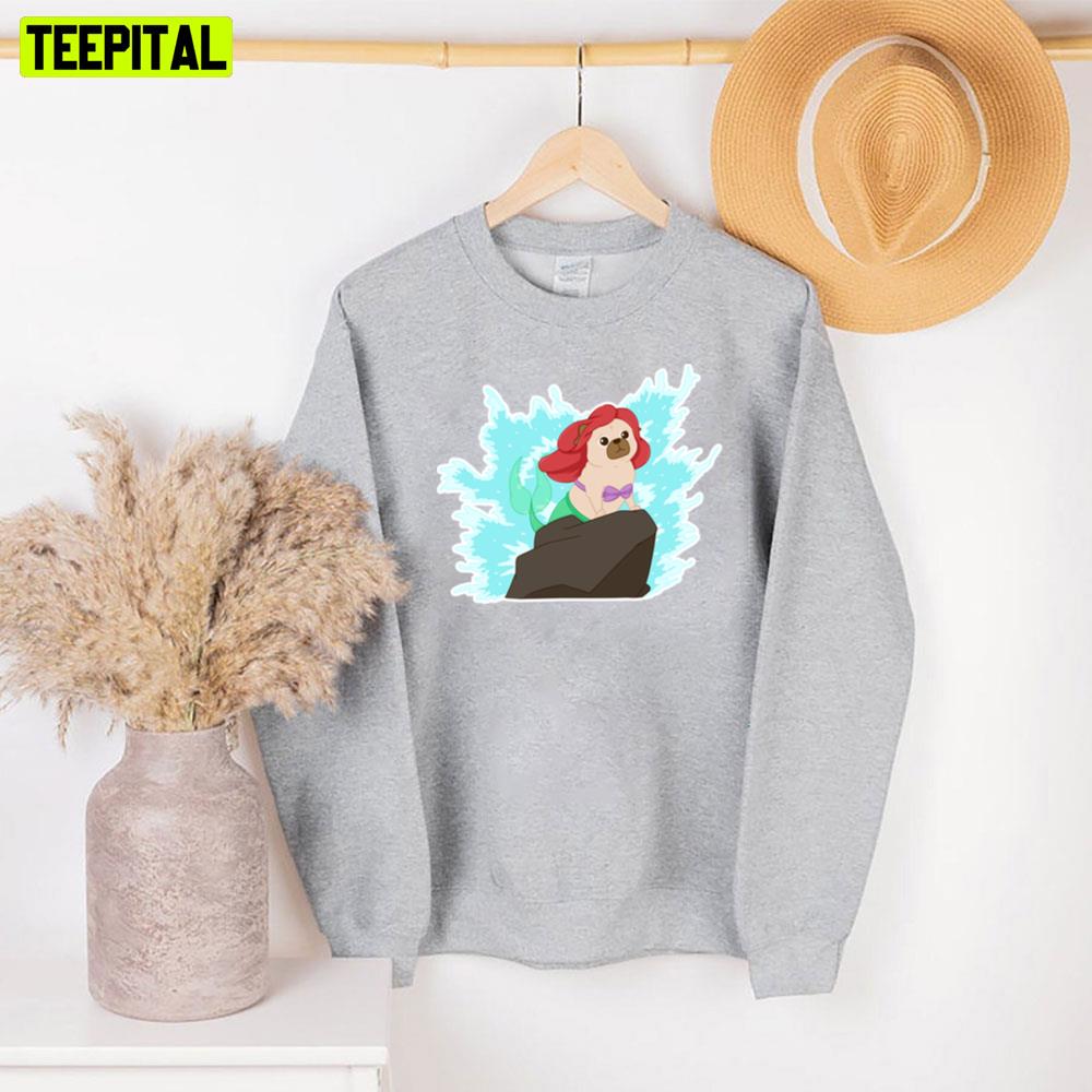 Paw The Little Mer-Pug Unisex Sweatshirt Paw The Little Mer-Pug Unisex Sweatshirt