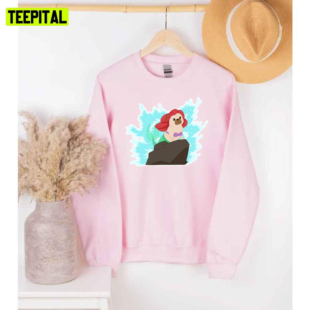 Paw The Little Mer-Pug Unisex Sweatshirt Paw The Little Mer-Pug Unisex Sweatshirt