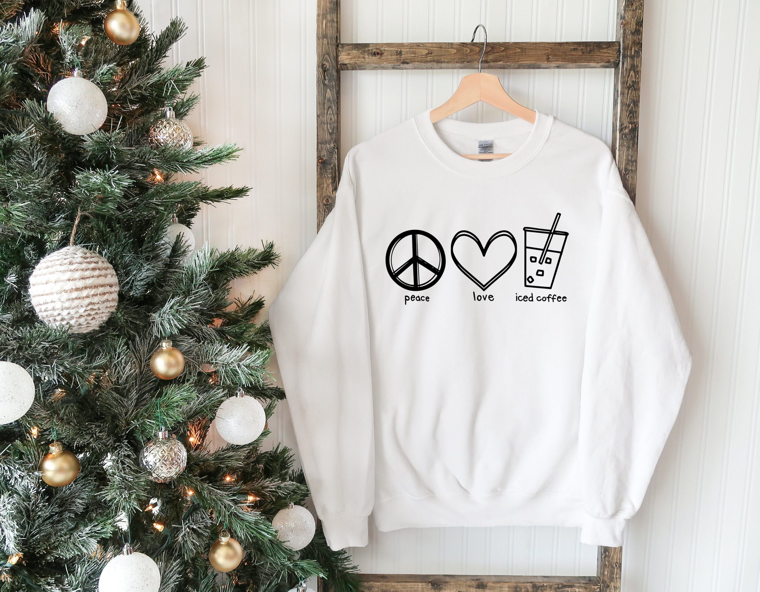 Peace Love Iced Coffee Unisex Sweatshirt Peace Love Iced Coffee Unisex Sweatshirt