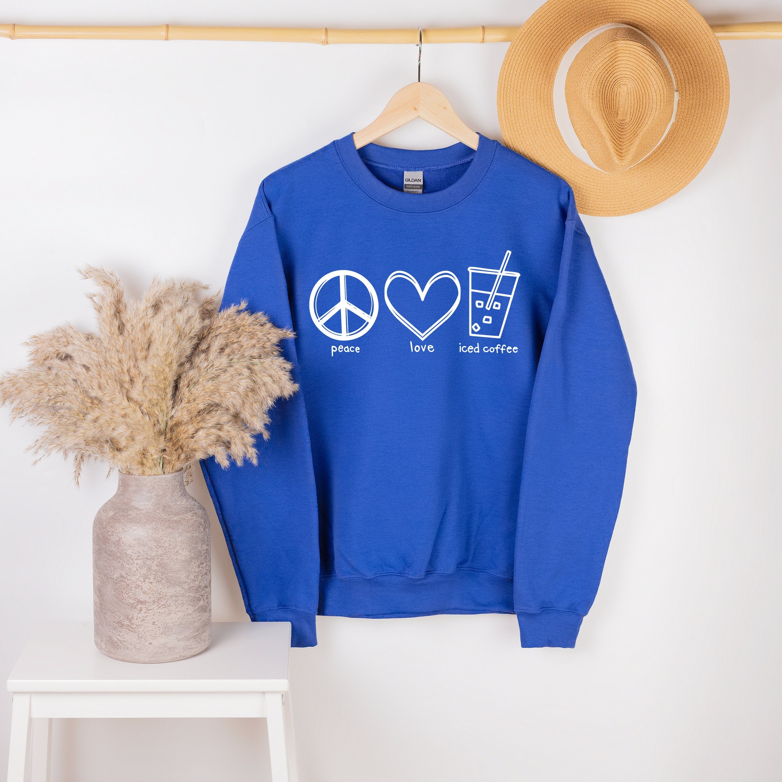 Peace Love Iced Coffee Unisex Sweatshirt Peace Love Iced Coffee Unisex Sweatshirt