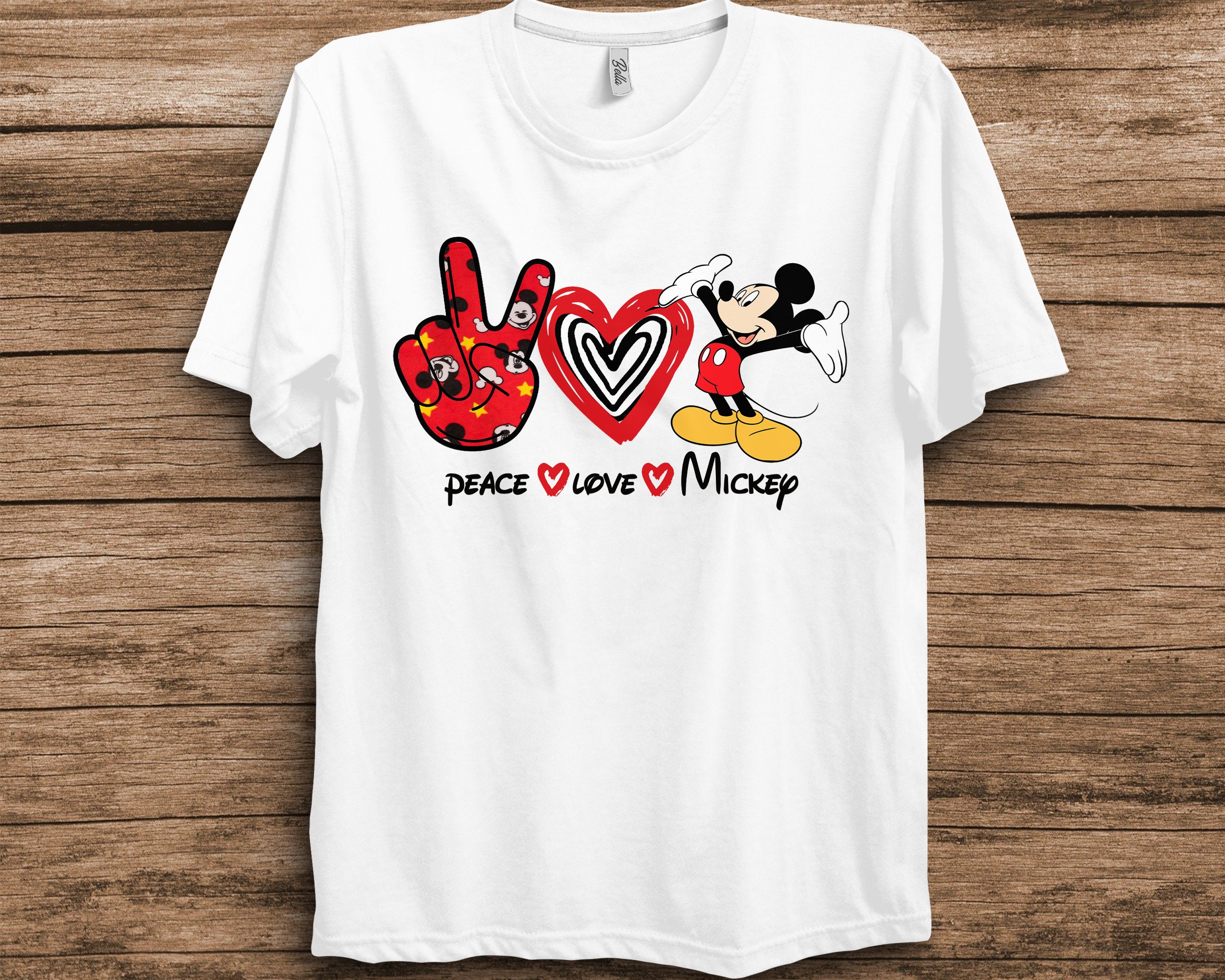 Peace Love Mickey Disney Unisex T-Shirt Peace Love Mickey Disney Unisex T-Shirt