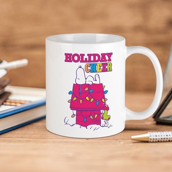 Peanuts Snoopy Holiday Cheer Premium Sublime Ceramic Coffee Mug White Peanuts Snoopy Holiday Cheer Premium Sublime Ceramic Coffee Mug White