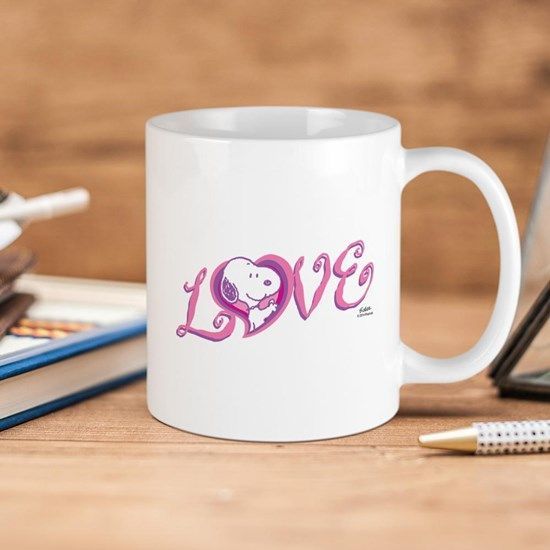 Peanuts Snoopy Love Premium Sublime Ceramic Coffee Mug White Peanuts Snoopy Love Premium Sublime Ceramic Coffee Mug White