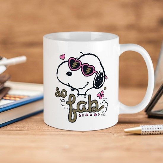 Peanuts Snoopy So Fab Premium Sublime Ceramic Coffee Mug White Peanuts Snoopy So Fab Premium Sublime Ceramic Coffee Mug White