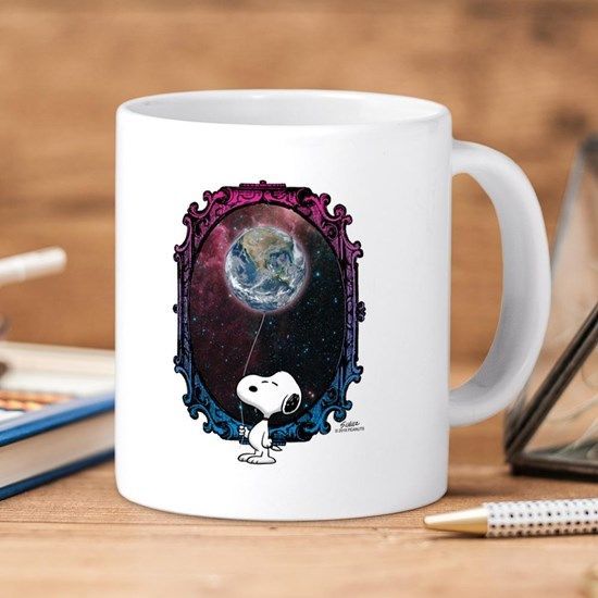Peanuts Snoopy Space Premium Sublime Ceramic Coffee Mug White Peanuts Snoopy Space Premium Sublime Ceramic Coffee Mug White