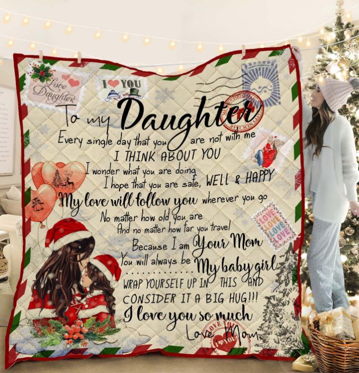 Personalized To My Daughter Quilt Blanket From Mom I Love You So Much Great Customized Blanket Gifts For Personalized To My Daughter Quilt Blanket From Mom I Love You So Much Great Customized Blanket Gifts For