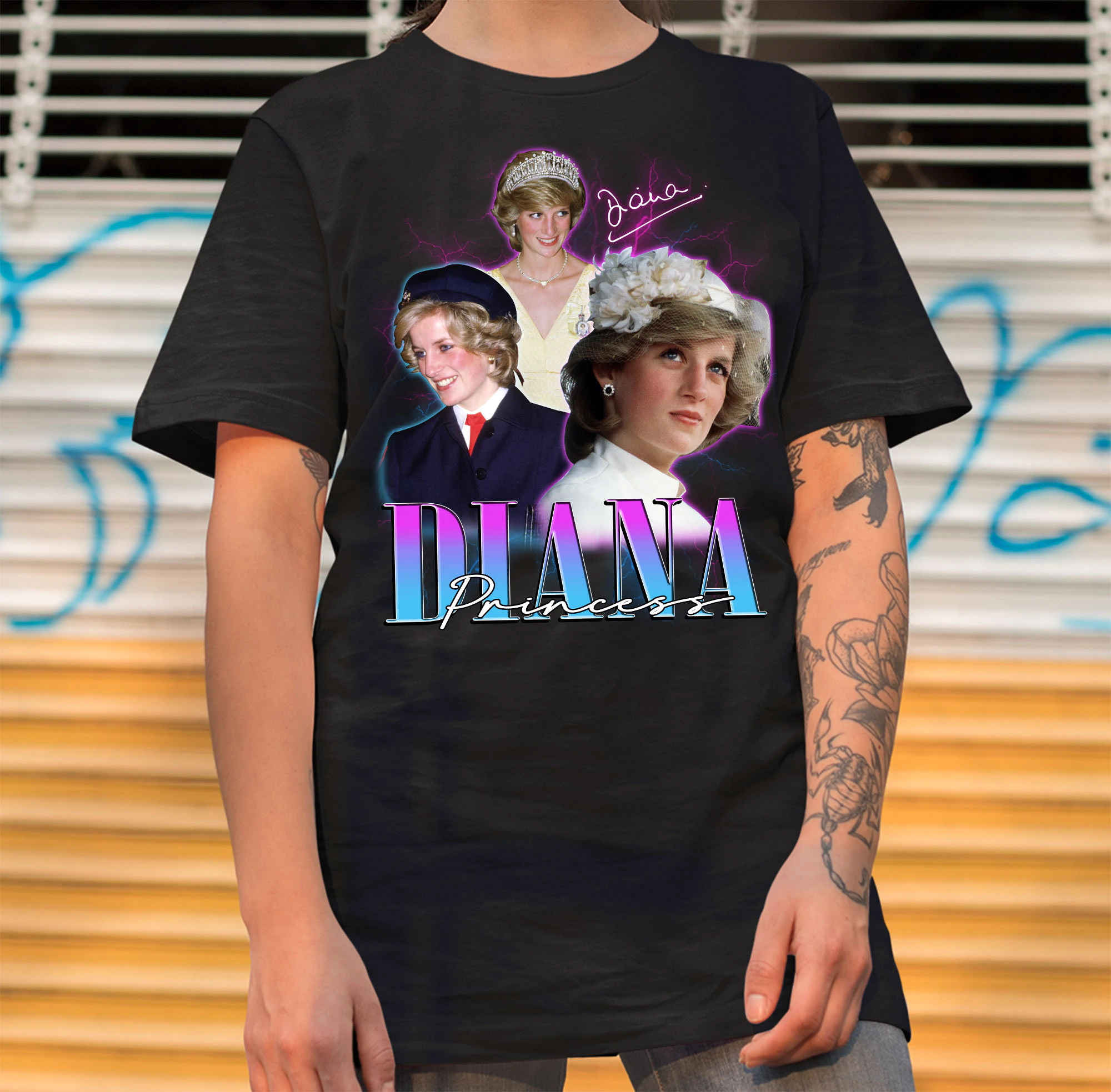 Princess Diana 80s Vintage Retro Unisex T-Shirt Princess Diana 80s Vintage Retro Unisex T-Shirt