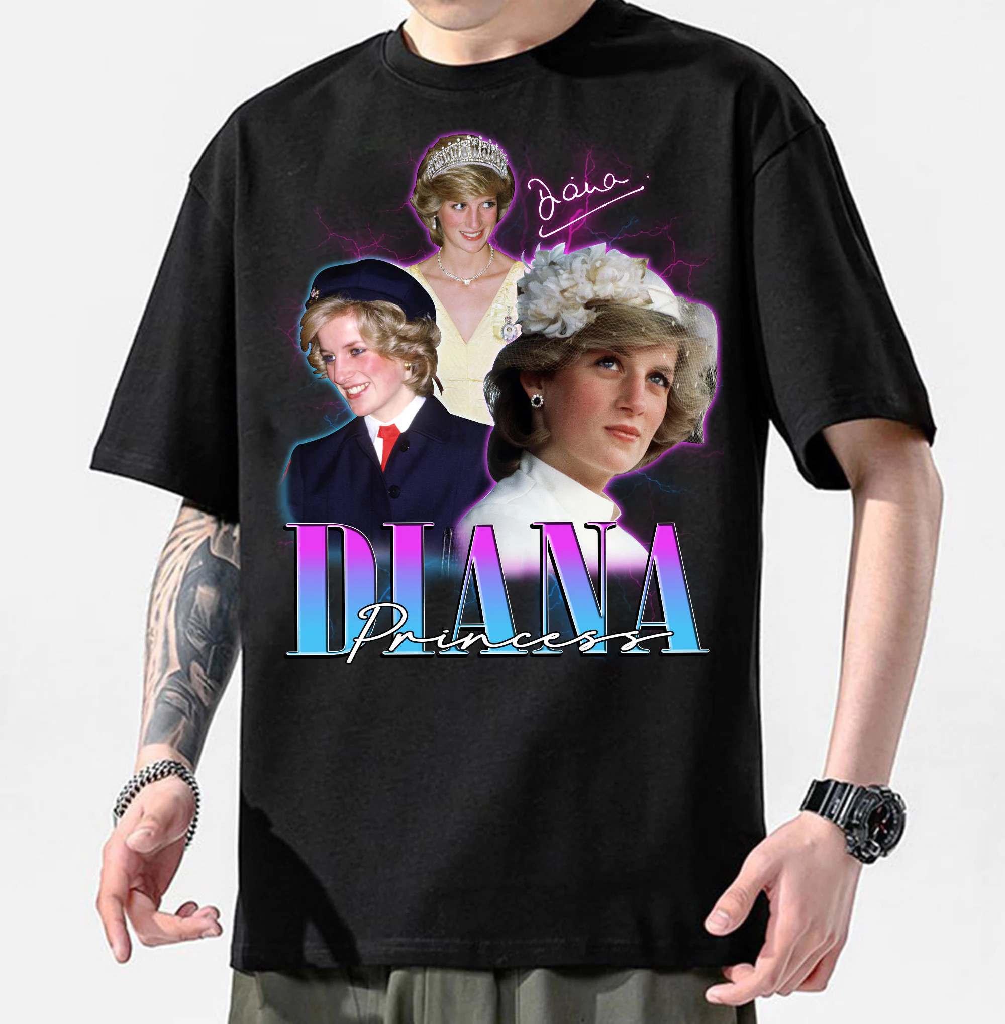 Princess Diana 80s Vintage Retro Unisex T-Shirt Princess Diana 80s Vintage Retro Unisex T-Shirt