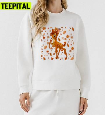 Print Bambi Disney Cartoon Unisex Sweatshirt Print Bambi Disney Cartoon Unisex Sweatshirt