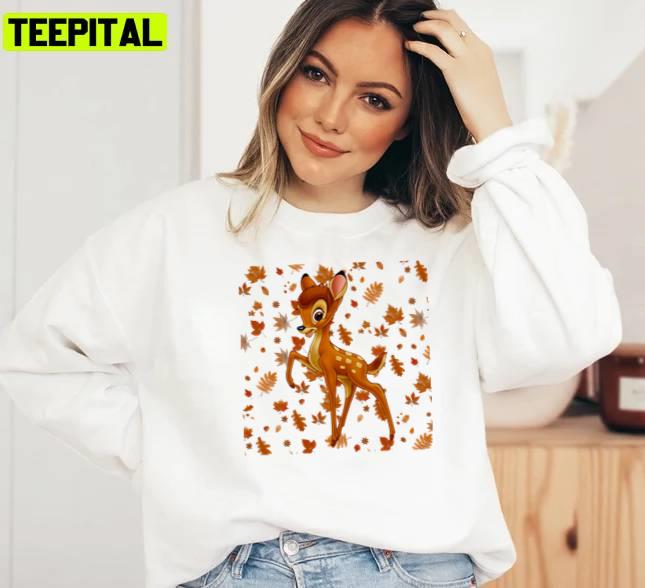 Print Bambi Disney Cartoon Unisex Sweatshirt Print Bambi Disney Cartoon Unisex Sweatshirt