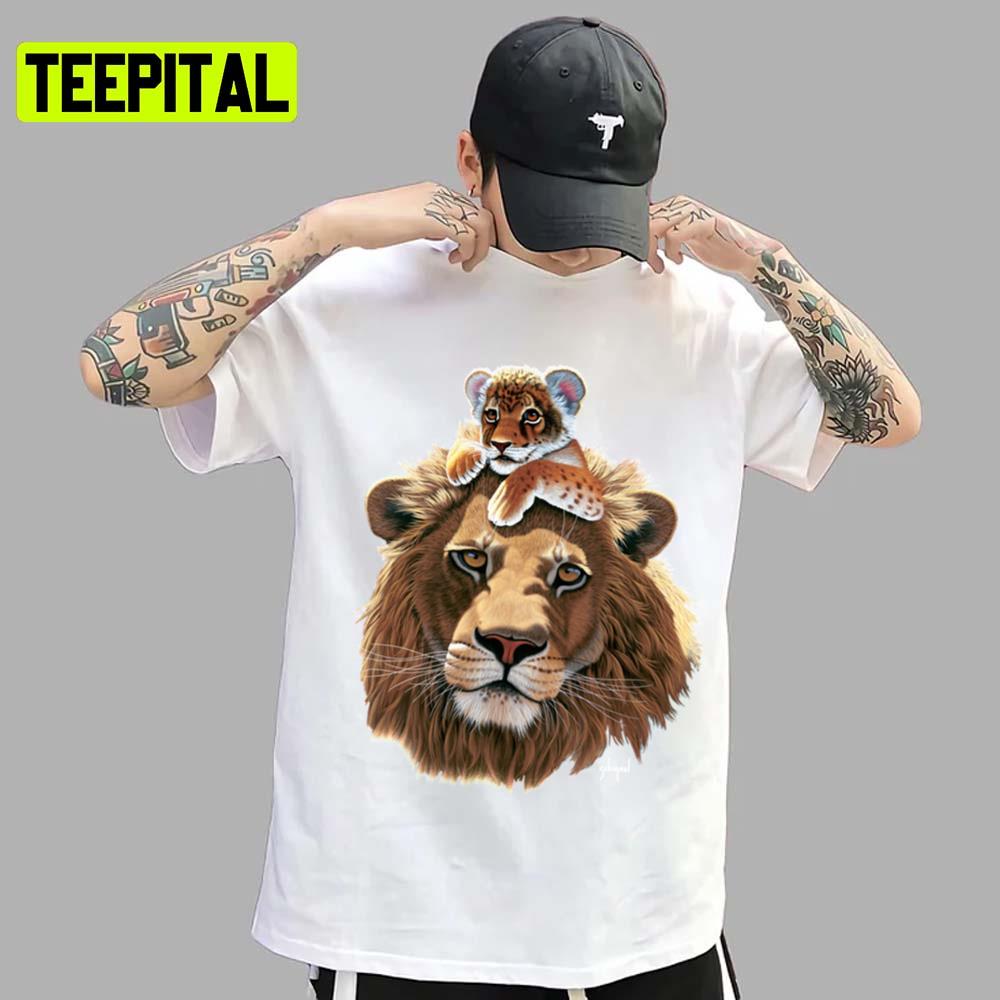 Proud Father Lion And Lion Cub Simba The Lion King Unisex T-Shirt Proud Father Lion And Lion Cub Simba The Lion King Unisex T-Shirt