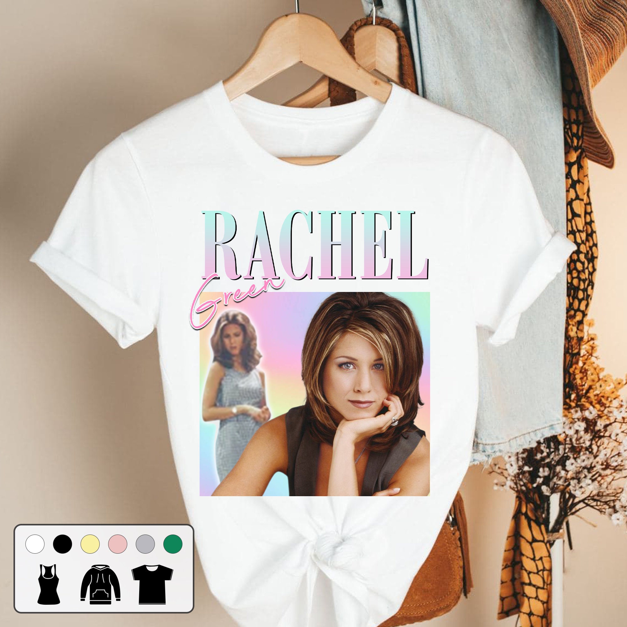 Rachel Green Homage 90's Friends Tv Show Retro Unisex T-Shirt Rachel Green Homage 90's Friends Tv Show Retro Unisex T-Shirt