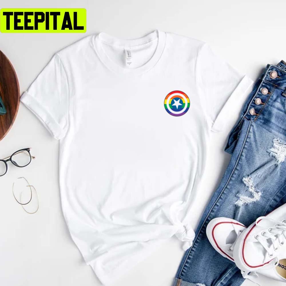 Rainbow Shield Highlight Pride Month Lgbtq+ Support Unisex T-Shirt Rainbow Shield Highlight Pride Month Lgbtq+ Support Unisex T-Shirt