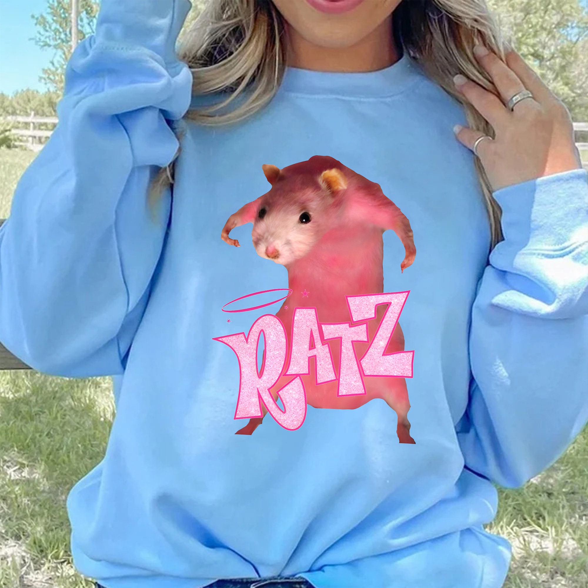Ratz Pink Mouse Magical Cheese Unisex Sweatshirt Ratz Pink Mouse Magical Cheese Unisex Sweatshirt