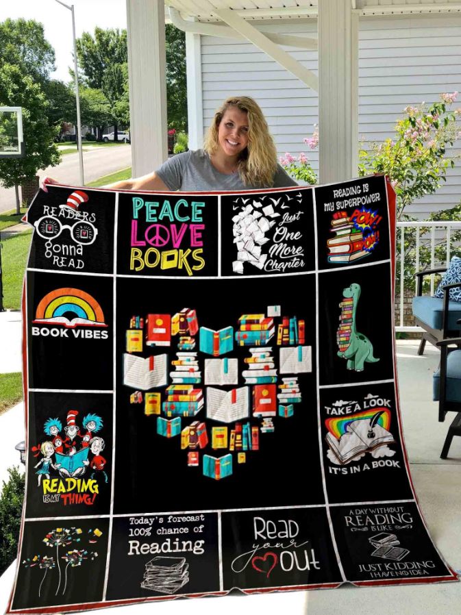 Reading Peace Love Books Quilt Blanket Great Customized Blanket Gifts For Birthday Christmas Thanksgiving Reading Peace Love Books Quilt Blanket Great Customized Blanket Gifts For Birthday Christmas Thanksgiving