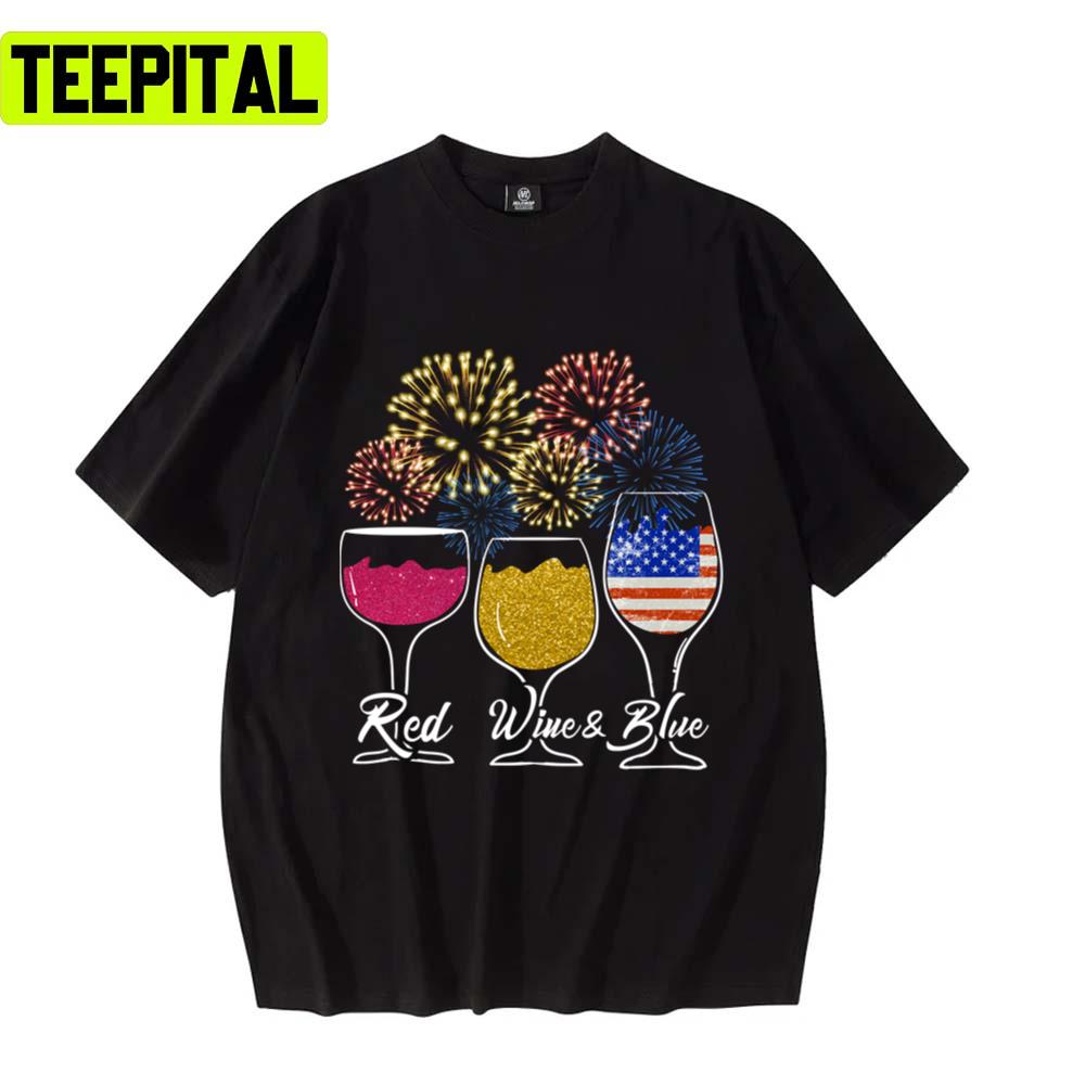 Red Wineblue 4th Of July Unisex T-Shirt Red Wineblue 4th Of July Unisex T-Shirt