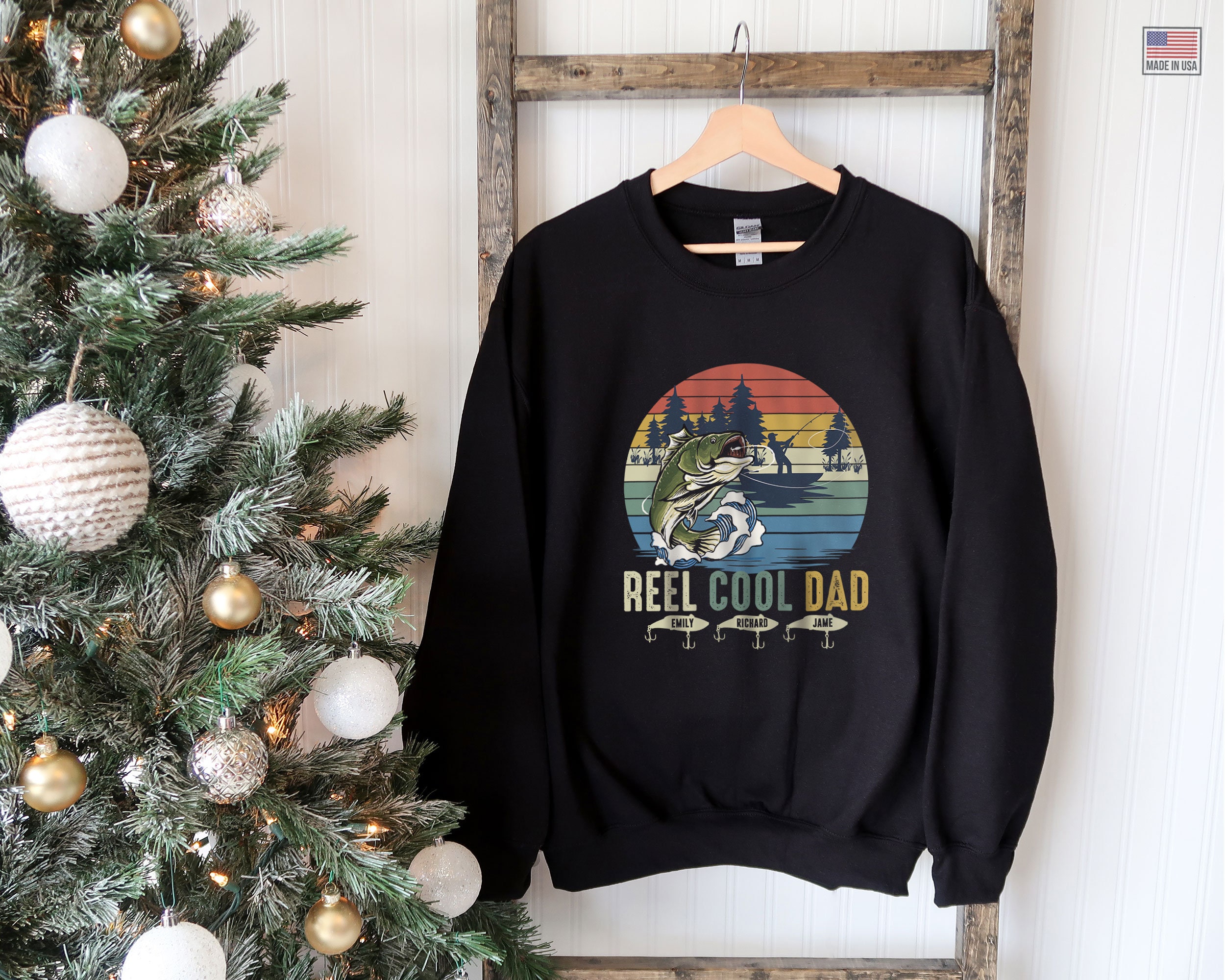 Reel Cool Dad Fishing Bass Fathers Day Personalized Unisex T-Shirt Reel Cool Dad Fishing Bass Fathers Day Personalized Unisex T-Shirt
