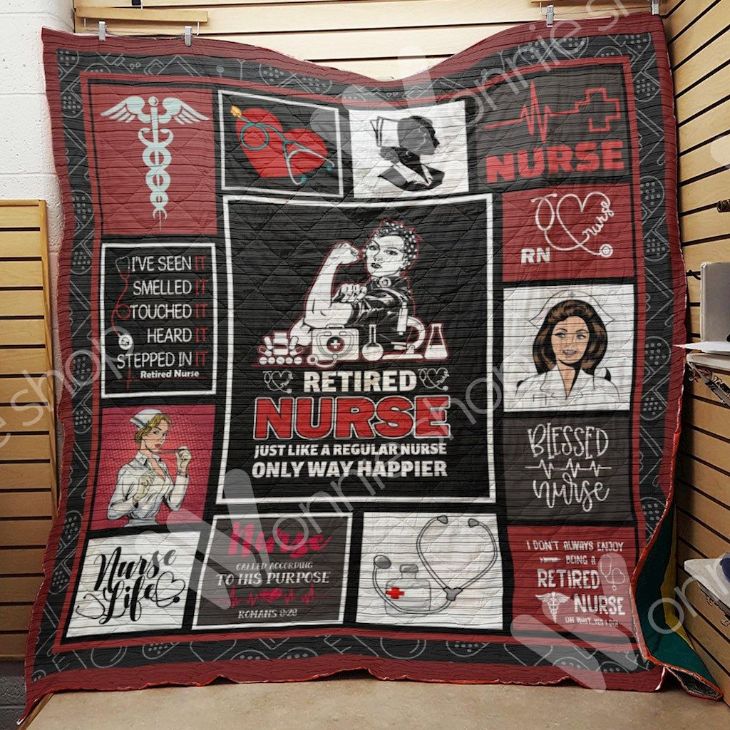 Retired Nurse Quilt Blanket Retired Nurse Quilt Blanket