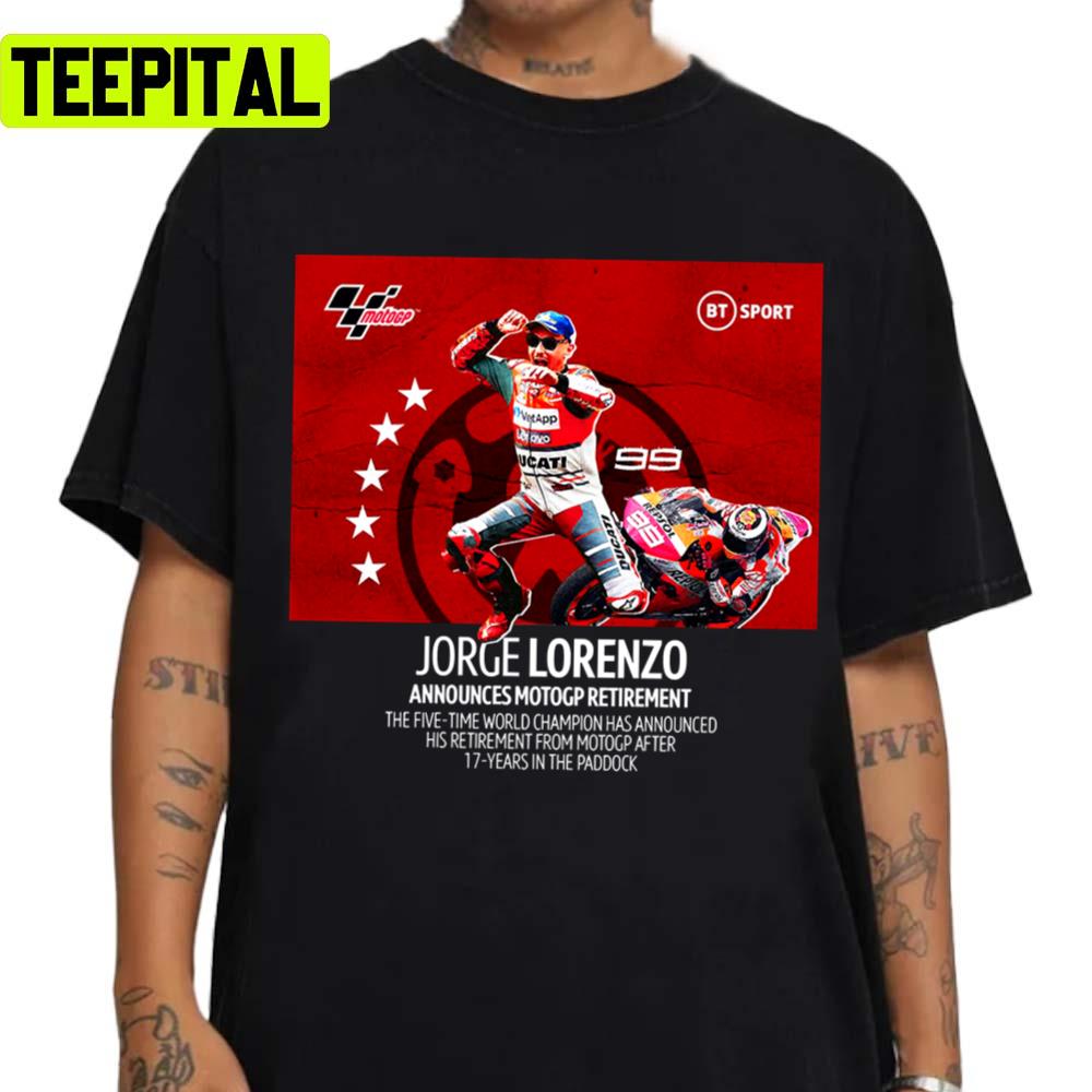 Retireman Long Jorge Lorenzo Motor Racing Unisex T-Shirt Retireman Long Jorge Lorenzo Motor Racing Unisex T-Shirt