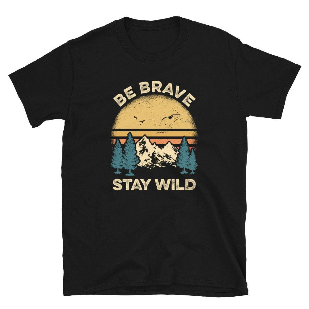 Retro Sunset Mountain Hiker Stay Wild Unisex T-Shirt Retro Sunset Mountain Hiker Stay Wild Unisex T-Shirt