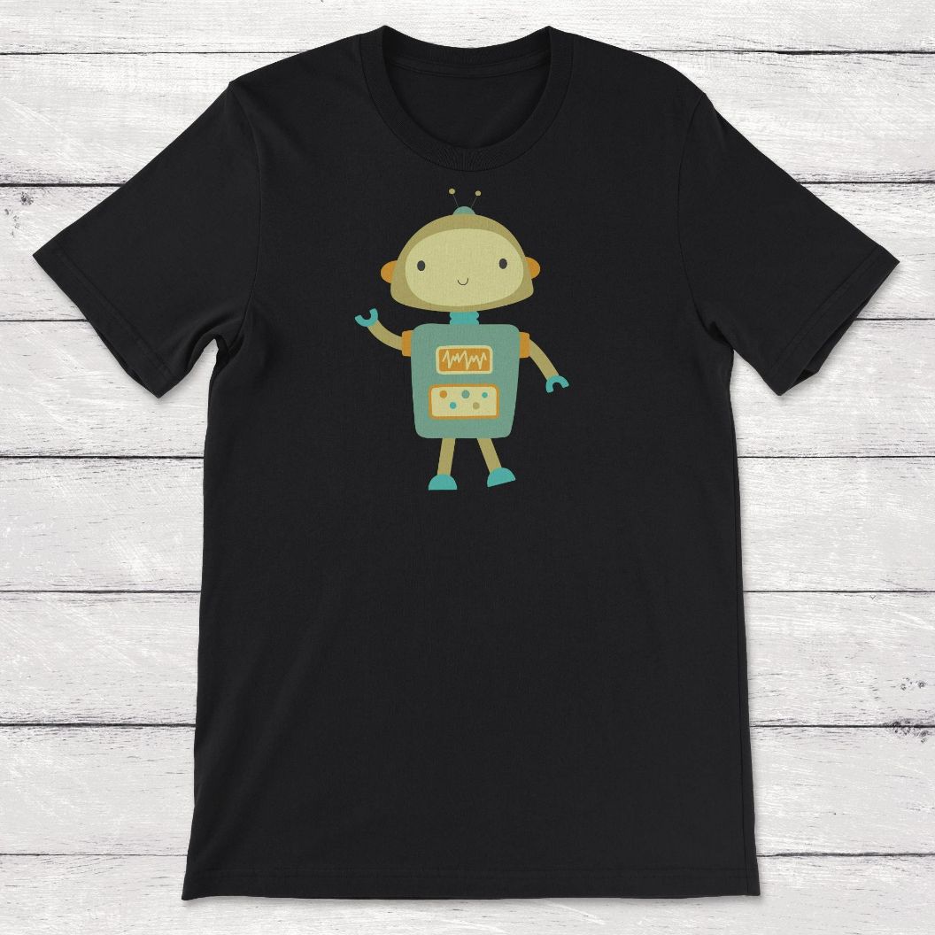 Robot Clipart Retro Robot Unisex T-Shirt Robot Clipart Retro Robot Unisex T-Shirt