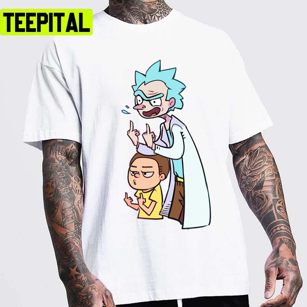 Rude Rick And Morty Unisex T-Shirt Rude Rick And Morty Unisex T-Shirt