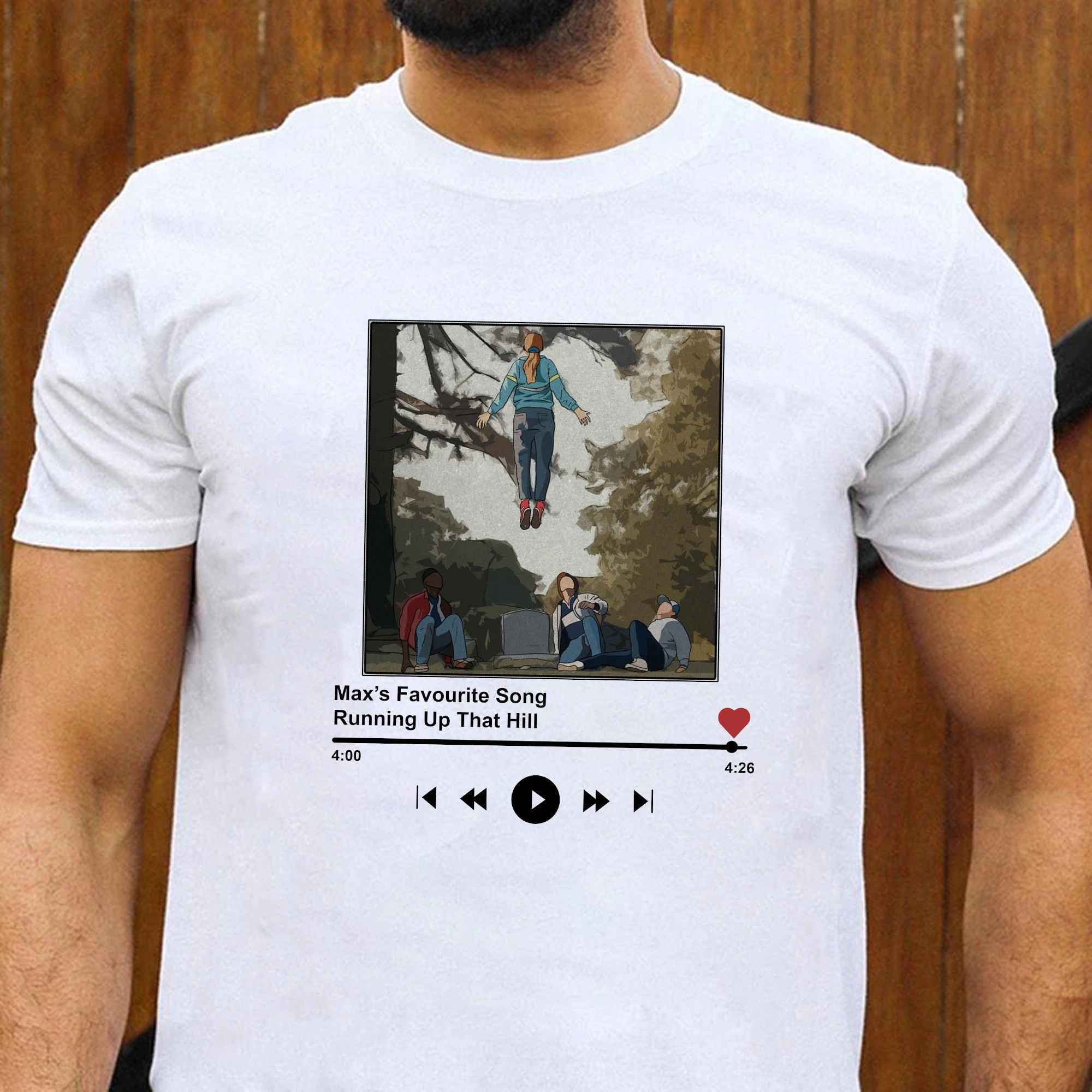 Running Up That Hill Stranger Things Song Art Unisex T-Shirt Running Up That Hill Stranger Things Song Art Unisex T-Shirt