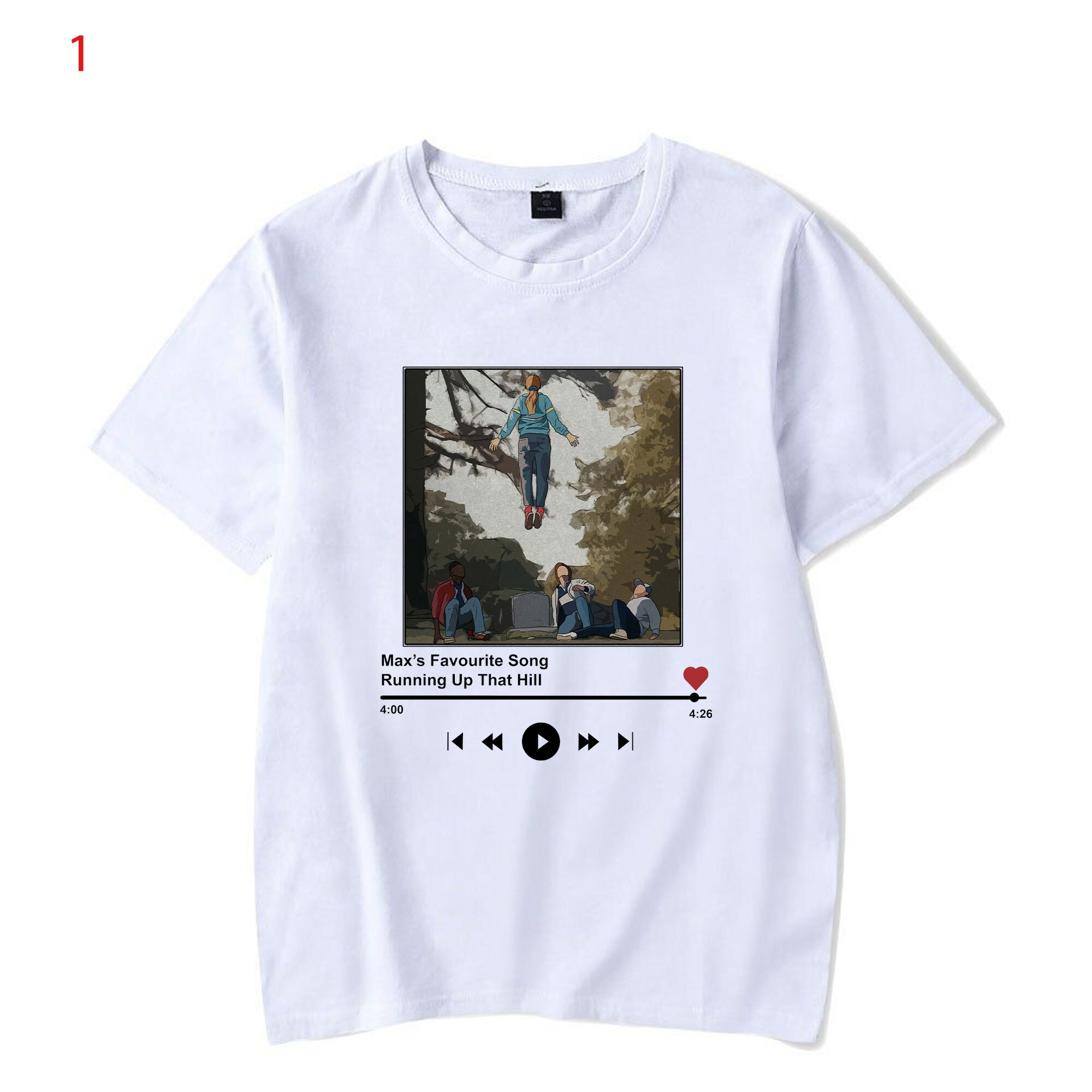 Running Up That Hill Stranger Things Song Art Unisex T-Shirt Running Up That Hill Stranger Things Song Art Unisex T-Shirt
