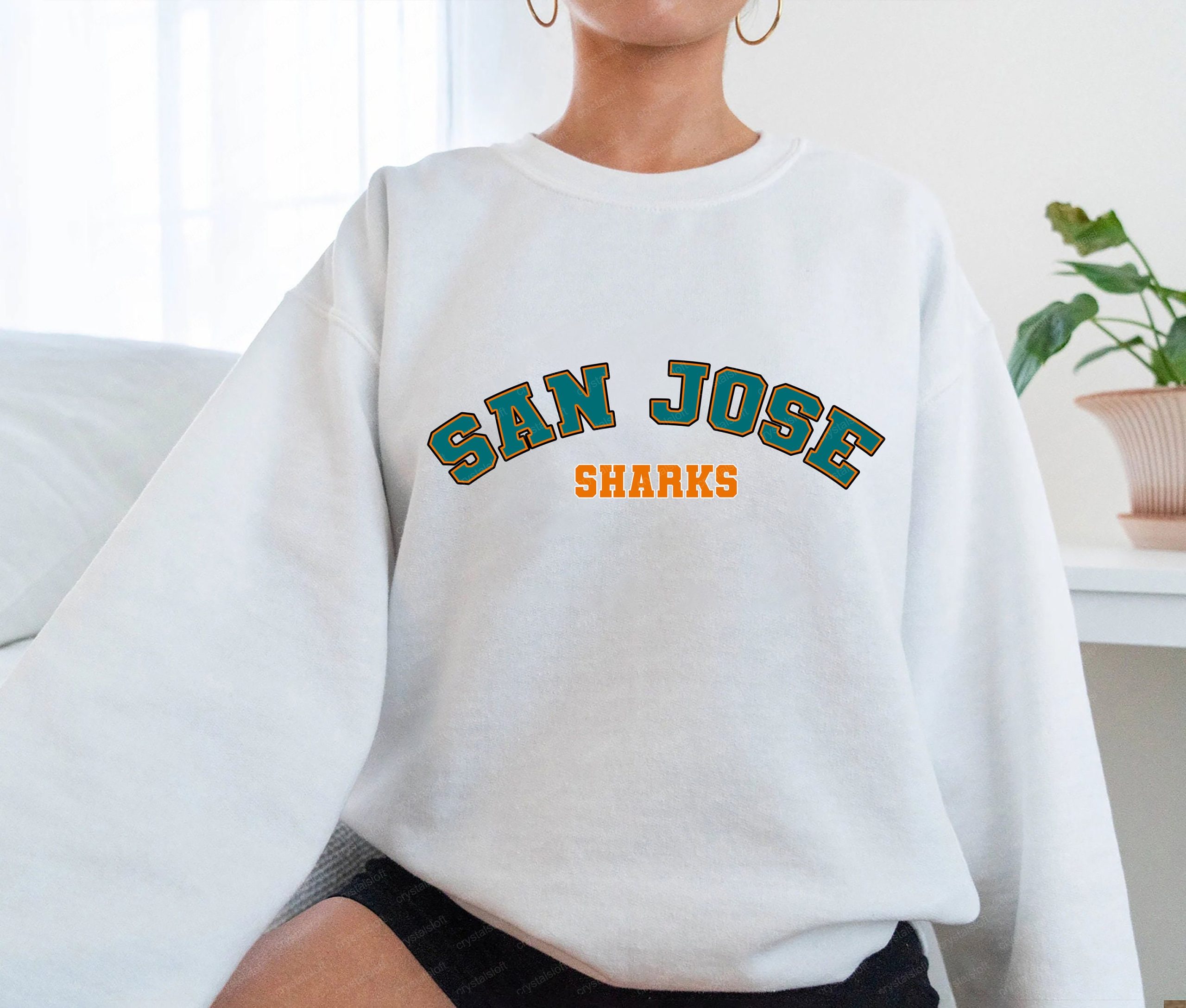 San Jose Sharks Hockey Team Classic Design Unisex Sweatshirt San Jose Sharks Hockey Team Classic Design Unisex Sweatshirt