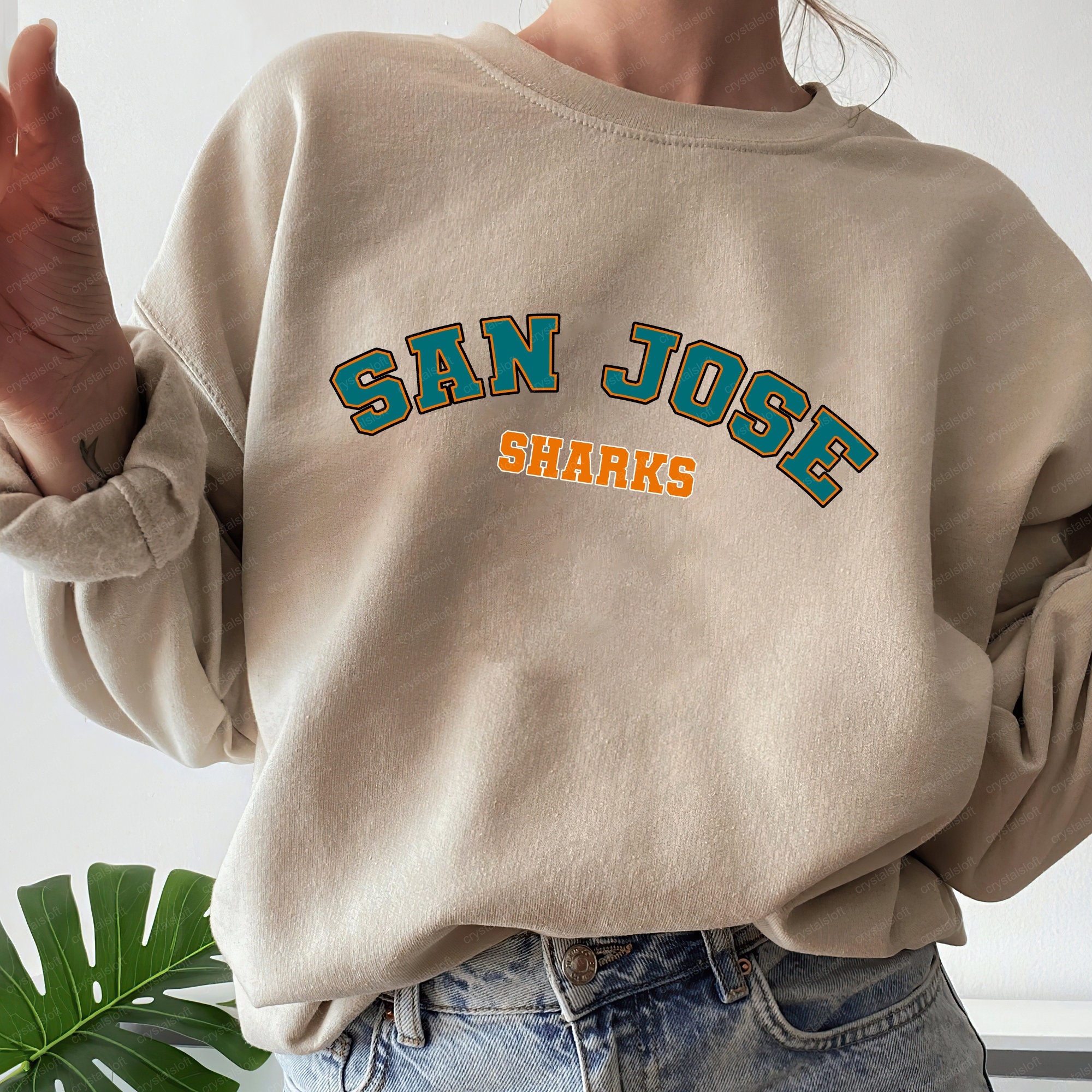 San Jose Sharks Hockey Team Classic Design Unisex Sweatshirt San Jose Sharks Hockey Team Classic Design Unisex Sweatshirt